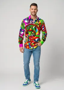 Entdecke bunte Hemden Herren ROLLER COASTER - 100 %...