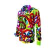 ROLLER COASTER - Colourful long sleeve shirt with curved lines - GERMENS