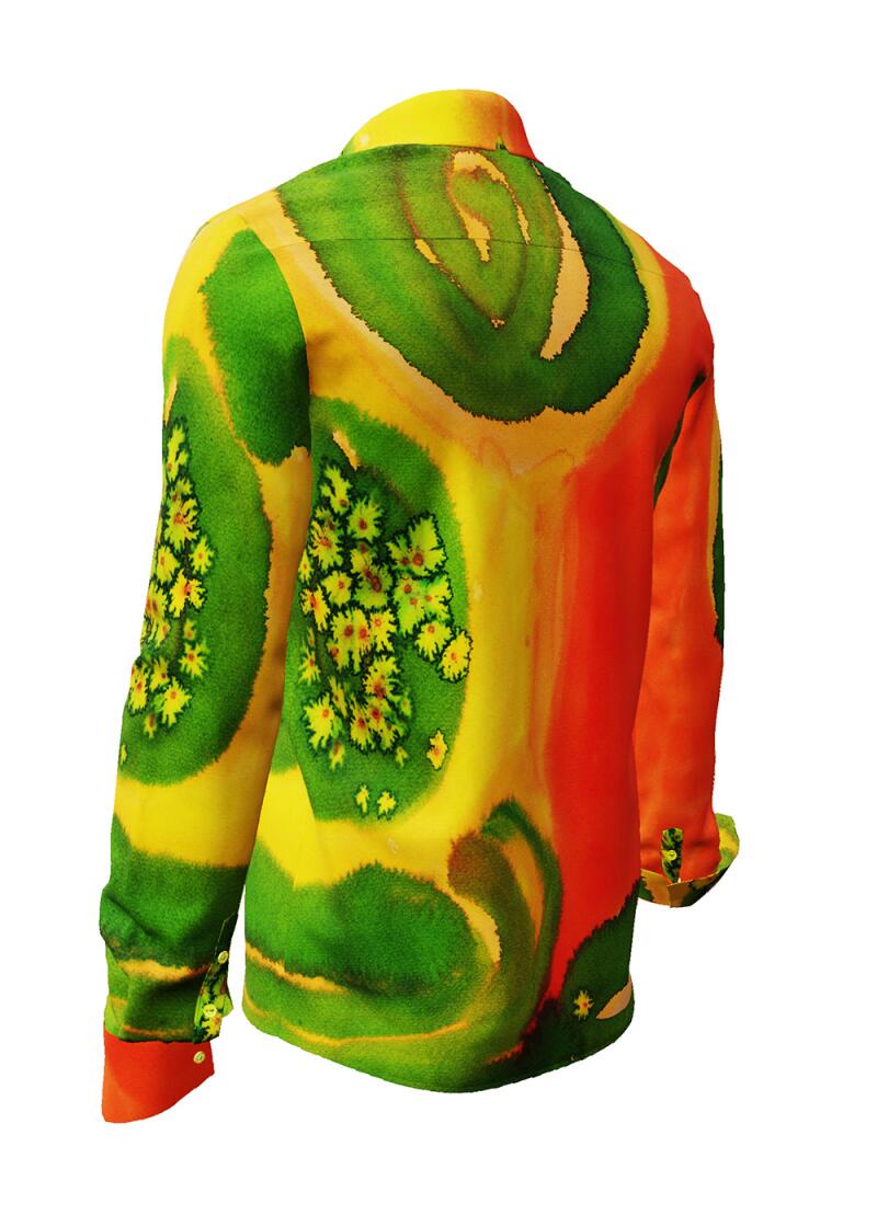 SEEROSEN - Green red long-sleeved shirt - GERMENS