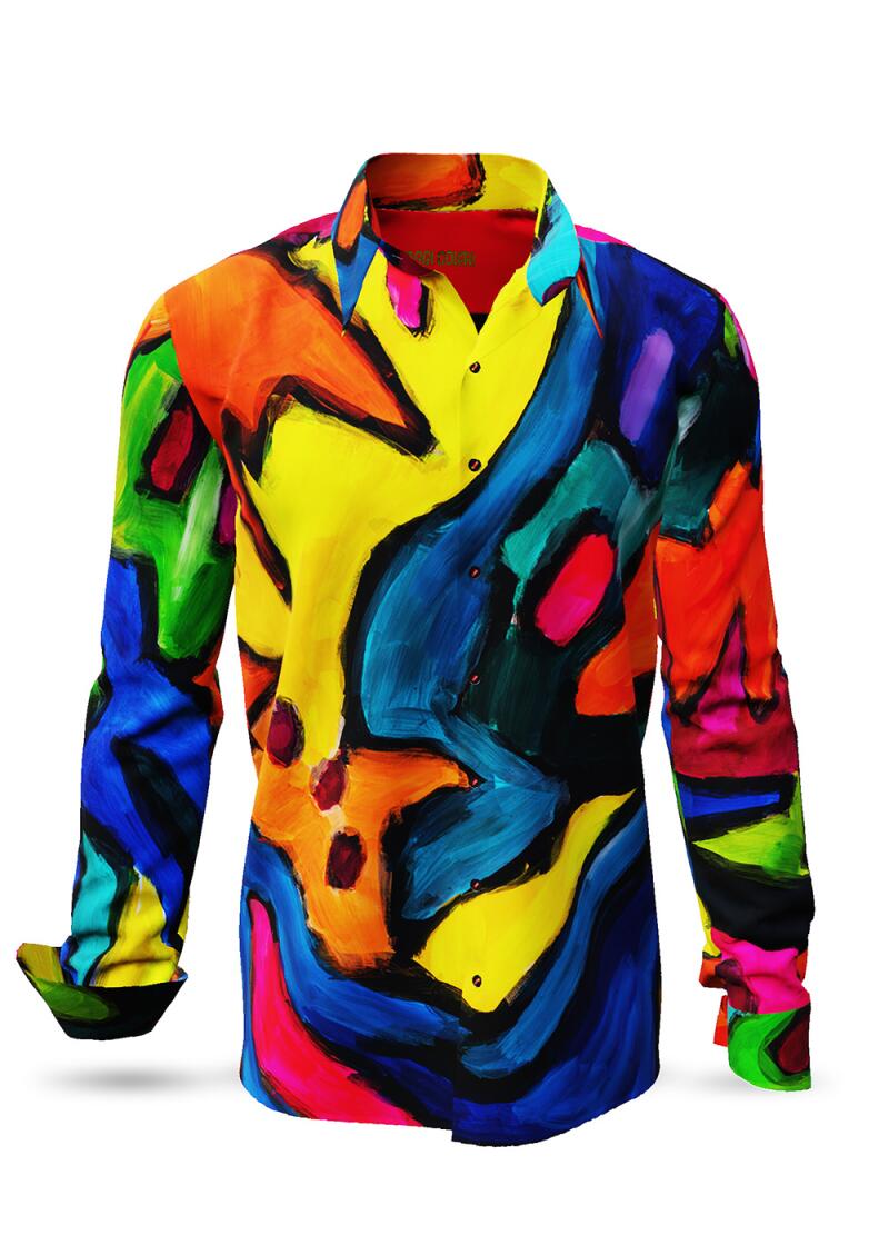 VIAGGI COLORI - Colourful long sleeve shirt - GERMENS artfashion - Unusual long sleeve shirt in 10 sizes - Made in Germany