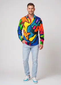 Discover colorful button up shirts for men VIAGGI COLORI...