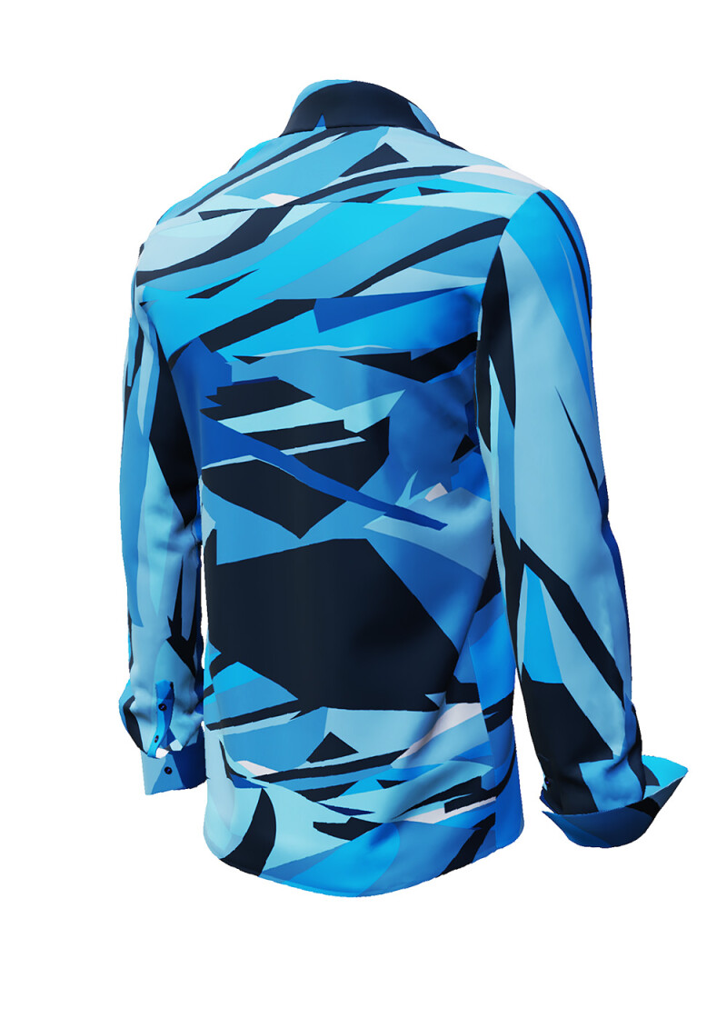 ARCTIC - Blue black schwarzes long sleeve shirt- GERMENS