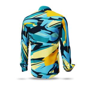 TATRA - Blue yellow long sleeve shirt - GERMENS...