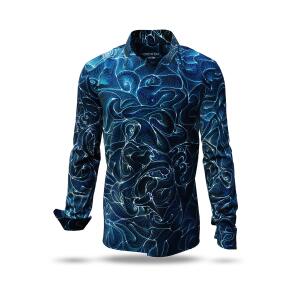 CONCHIFERA OCEAN - Blue Long Sleeve Shirt with Snail...