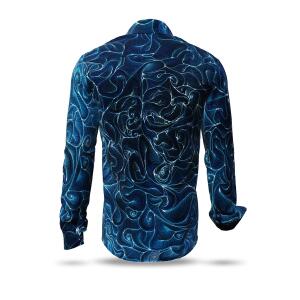Discover the blue mens shirt CONCHIFERA OCEAN - 100 %...