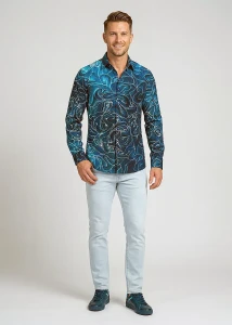 Entdecke Hemden Herren CONCHIFERA OCEAN - 100 % Baumwolle