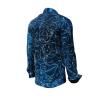 CONCHIFERA OCEAN - Blue Long Sleeve Shirt with Snail Shell Textures - GERMENS