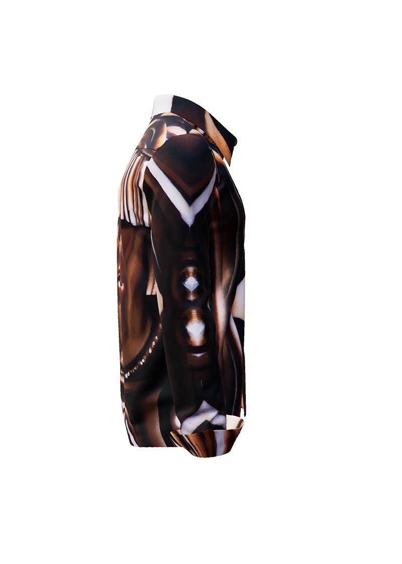 HETROPOLIS - Brown Long Sleeve Shirt with face - GERMENS