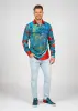 Discover colorful button up shirts for men HIDDEN LOVE - 100% cotton