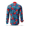 HIDDEN LOVE - Blue red Long Sleeve Shirt - GERMENS artfashion - Special long sleeve shirt in small limitation - Made in Germany