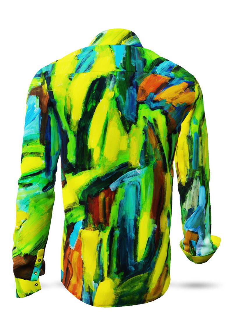 LANDSCAPE WITH RIVER - colourful Long Sleeve Shirt -...