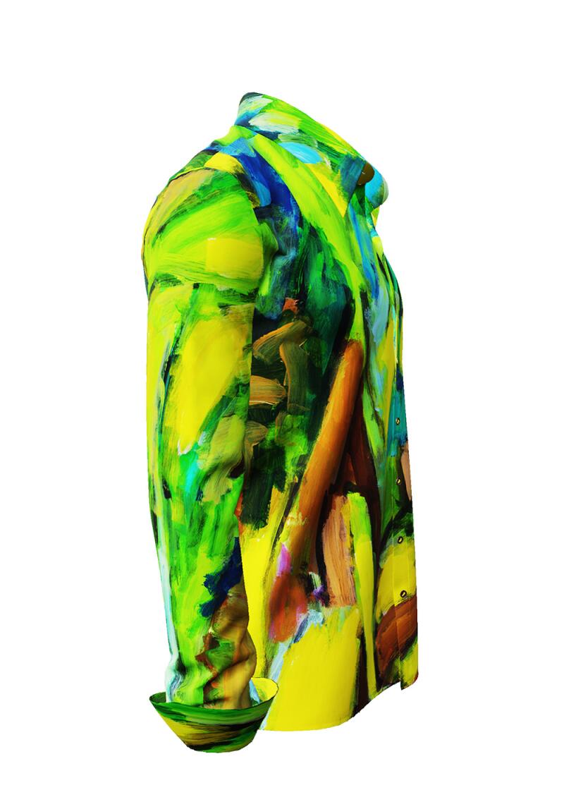 LANDSCAPE WITH RIVER - colourful Long Sleeve Shirt - GERMENS