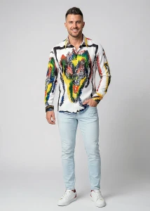 Entdecke bunte Hemden Herren RUMS BUMS - 100 % Baumwolle