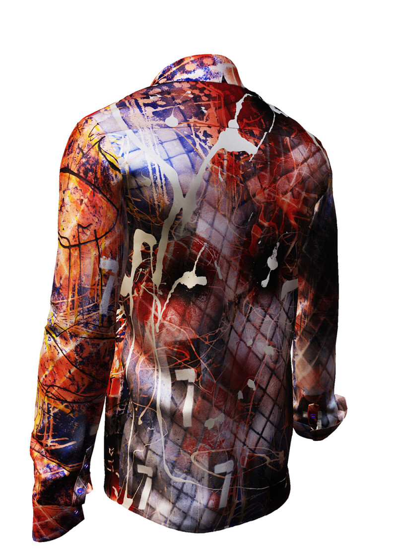 THE MAGICAL FIVE - Red blue Long Sleeve Shirt- GERMENS