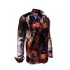 THE MAGICAL FIVE - Red blue Long Sleeve Shirt- GERMENS artfashion - Unique long sleeve shirt designed by artists - Made in Germany