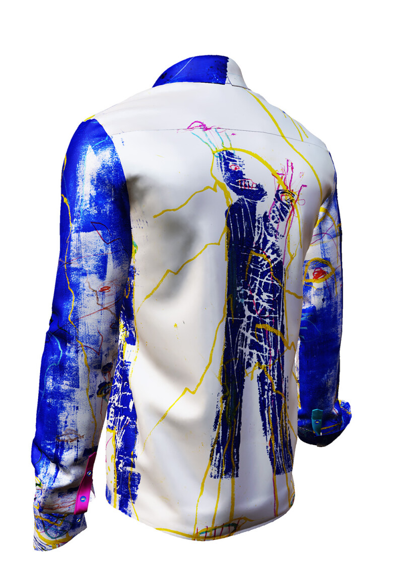 FULLHOUSE - Blue white Long Sleeve Shirt - GERMENS