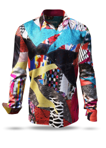 Entdecke bunte Hemden Herren PATCHWORK - 100 % Baumwolle