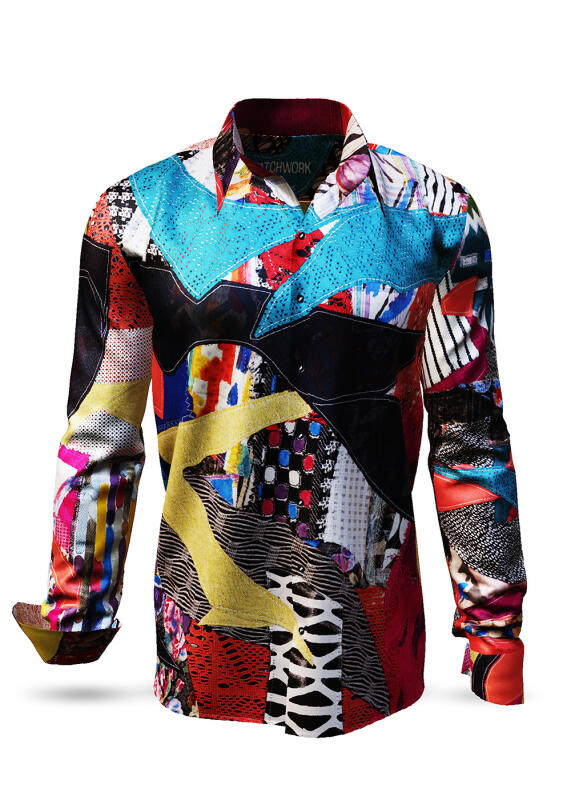Discover Button Up Shirt PATCHWORK - 100 % cotton