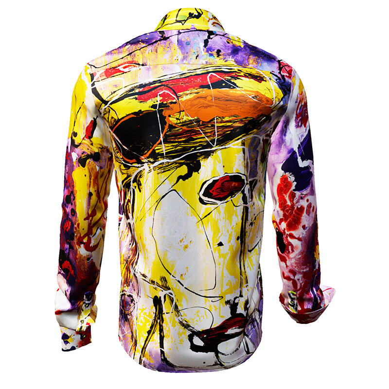 KRECKELBECK - colourful artist drawing - GERMENS artfashion - Special long sleeve shirt in small limitation - Made in Germany