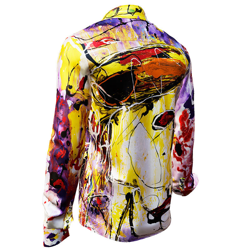 KRECKELBECK - colourful artist drawing - GERMENS artfashion - Unique long sleeve shirt designed by artists - Made in Germany