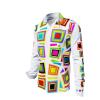 SUMMERDAY - Light-coloured long-sleeved shirt with coloured squares - GERMENS