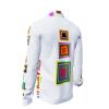 SUMMERDAY - Light-coloured long-sleeved shirt with coloured squares - GERMENS