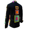 SUMMERNIGHT - Dark-coloured long-sleeved shirt with coloured squares - GERMENS