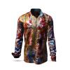 DAYDREAM - Rot blaues Langarmhemd - GERMENS artfashion - Unusual long sleeve shirt in 10 sizes - Made in Germany