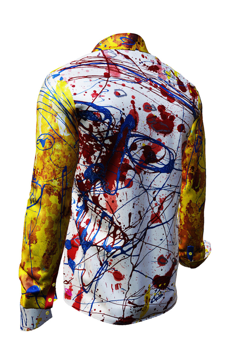 HEARTBEAT - Swinging long sleeve shirt with yellow sleeves - GERMENS