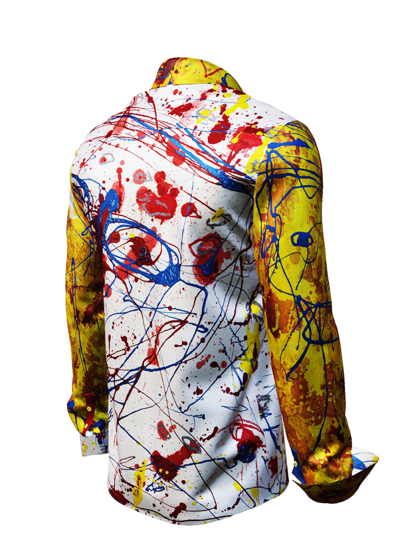 HEARTBEAT - Swinging long sleeve shirt with yellow sleeves - GERMENS