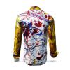 HEARTBEAT - Schwungvolles Langarmhemd mit gelben Ärmeln - GERMENS artfashion - Special long sleeve shirt in small limitation - Made in Germany