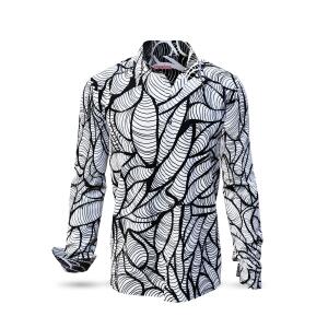 STRUCTURA - Black white long-sleeved shirt- GERMENS...