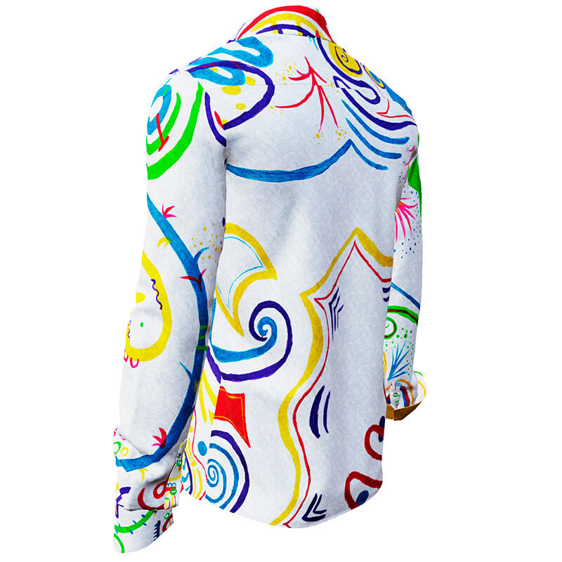 NAYMA - bright long-sleeved shirt with colourful drawings - GERMENS