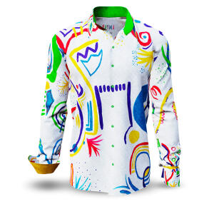 NAYMA - bright long-sleeved shirt with colourful drawings...