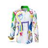 NAYMA - bright long-sleeved shirt with colourful drawings - GERMENS artfashion - Unusual long sleeve shirt in 10 sizes - Made in Germany