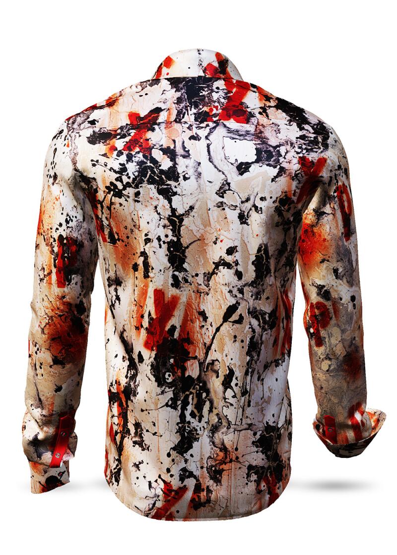 FADE TO GREY - Red black long-sleeved shirt- GERMENS artfashion - Special long sleeve shirt in small limitation - Made in Germany