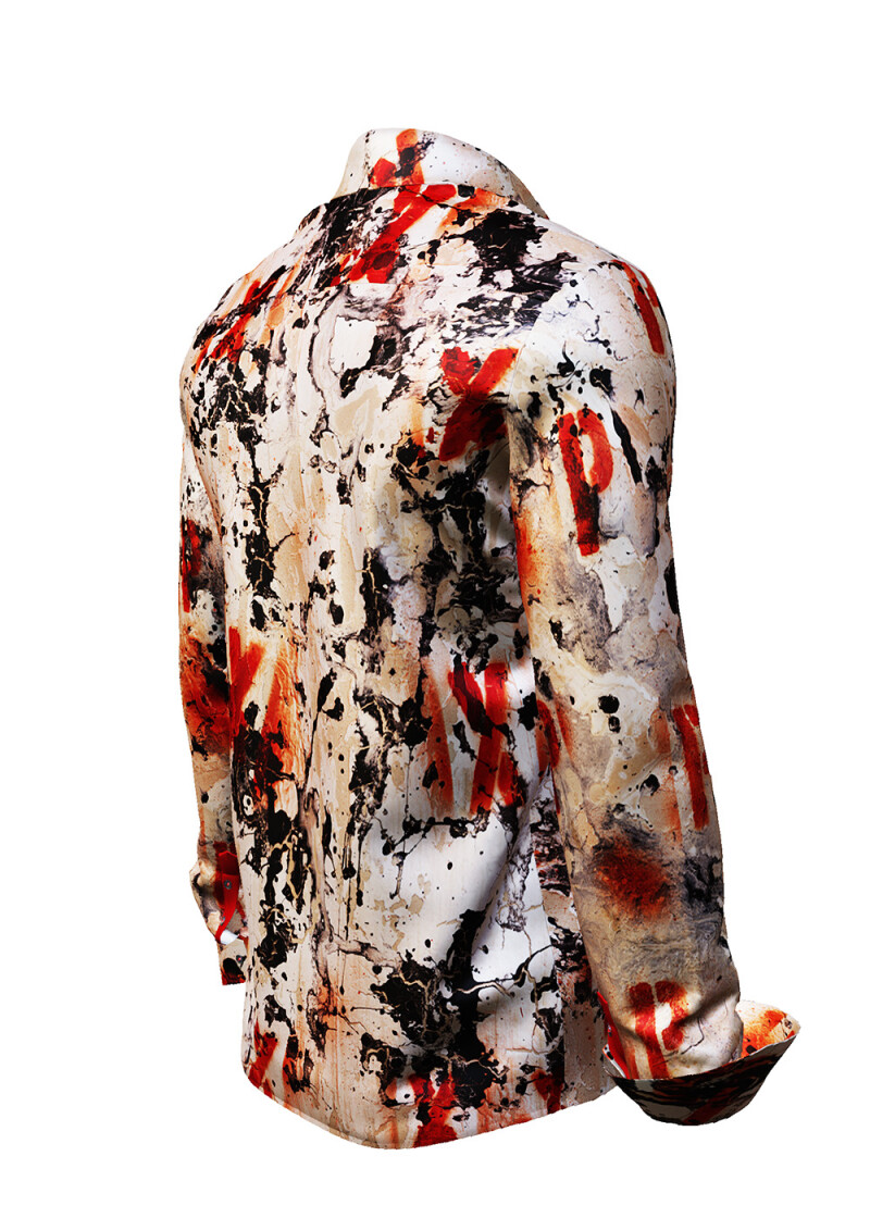 FADE TO GREY - Red black long-sleeved shirt- GERMENS