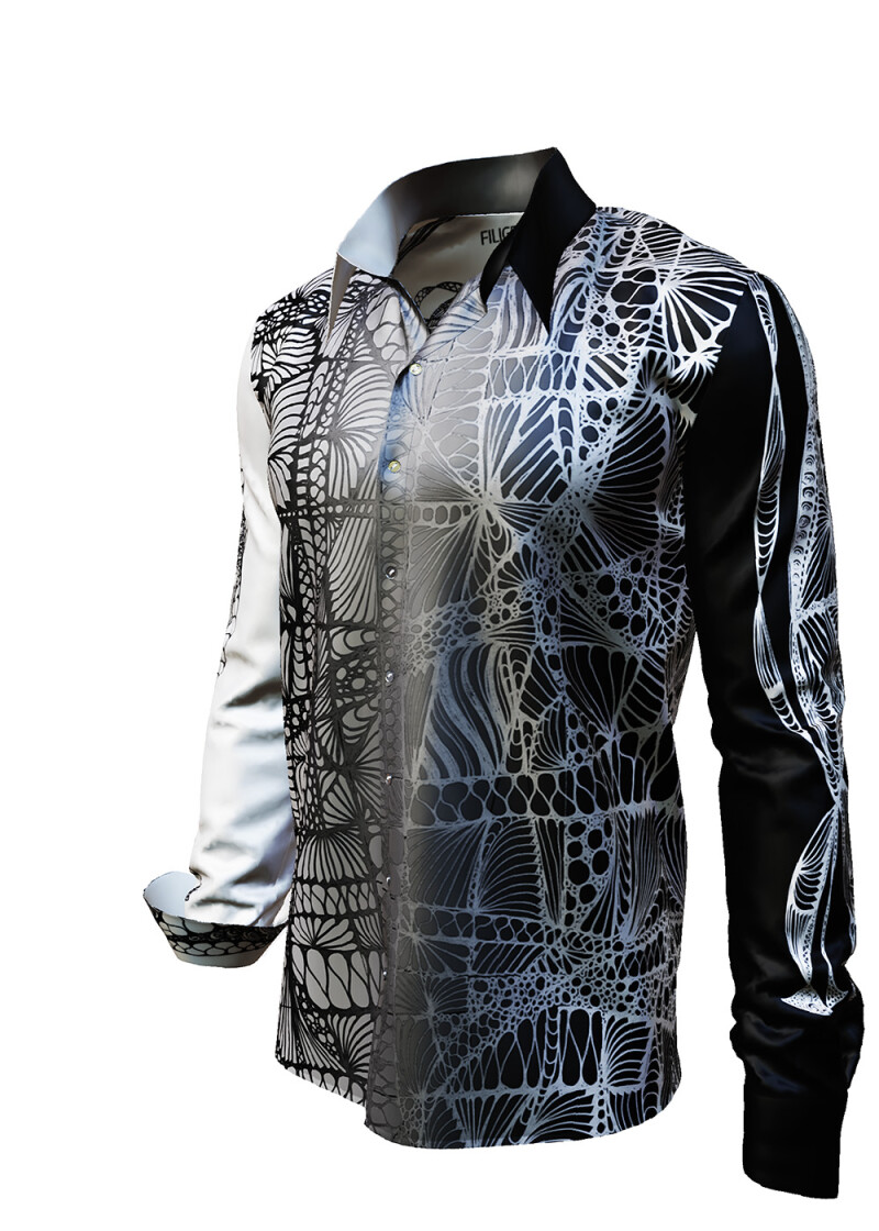 FILIGRAN - Long sleeve shirt with fine patterns - GERMENS