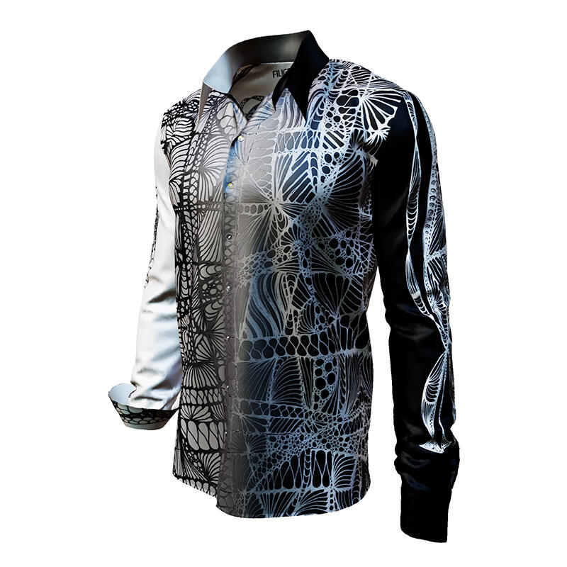 FILIGRAN - Long sleeve shirt with fine patterns - GERMENS