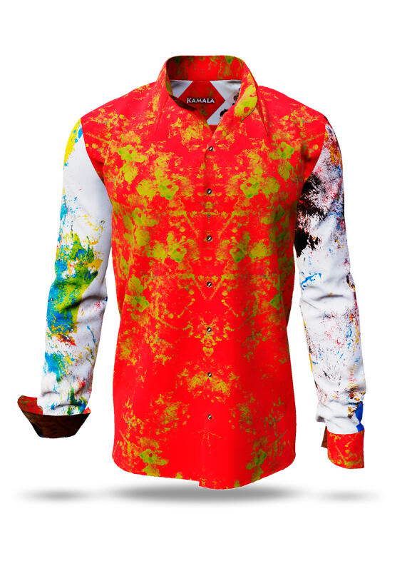 Entdecke bunte Hemden Herren KAMALA - 100 % Baumwolle
