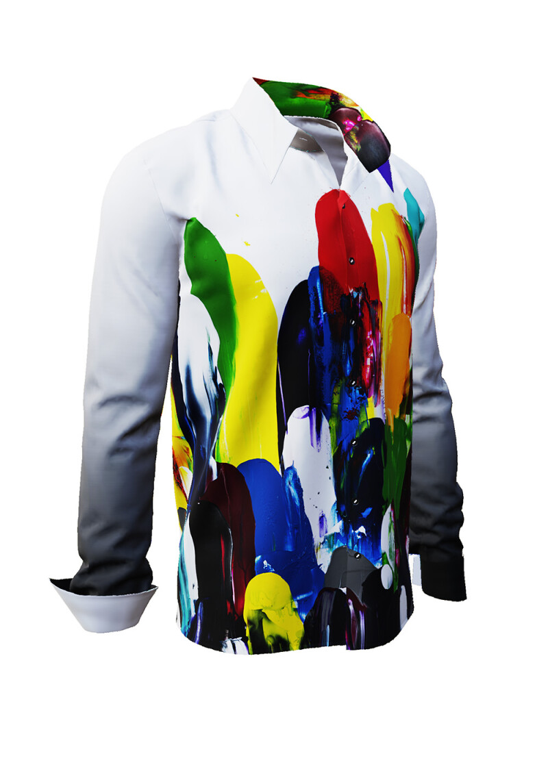 EGO - Colourful long sleeve shirt - GERMENS artfashion - Unique long sleeve shirt designed by artists - Made in Germany