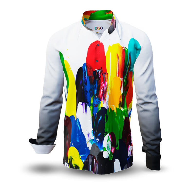 EGO - buntes Langarmhemd - GERMENSartfashion - Außergewöhnliches Baumwollhemd in 10 Größen - Made in Germany