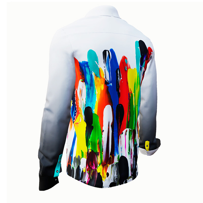 EGO - buntes Langarmhemd - GERMENS artfashion - Einzigartiges Freizeithemd von Künstlern gestaltet - Made in Germany