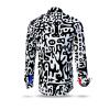 black white shirts men JUPPI by GERMENS artfashion - 10 sizes from XS to 6XL - 100 % cotton Made in Saxony
