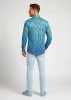 STALACNITE BLUE Hemden Herren - 100 % Baumwolle - GERMENS artfashion XXL