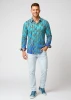Entdecke bunte Hemden Herren STALACNITE BLUE - 100 % Baumwolle