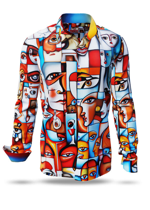 Entdecke bunte Hemden Herren FACES - 100 % Baumwolle