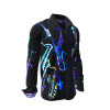 NEON SAXOPHONE - dark shirt with neon saxophones - GERMENS