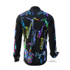 NEON SAXOPHONE - dark shirt with neon saxophones - GERMENS