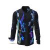 NEON SAXOPHONE - dark shirt with neon saxophones - GERMENS